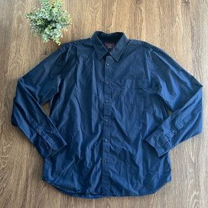 Untuckit Long Sleeve Button Down Shirt in Navy